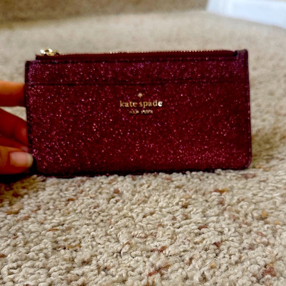 Kate Spade Sparkling Maroon Wallet - Picture 1 of 3